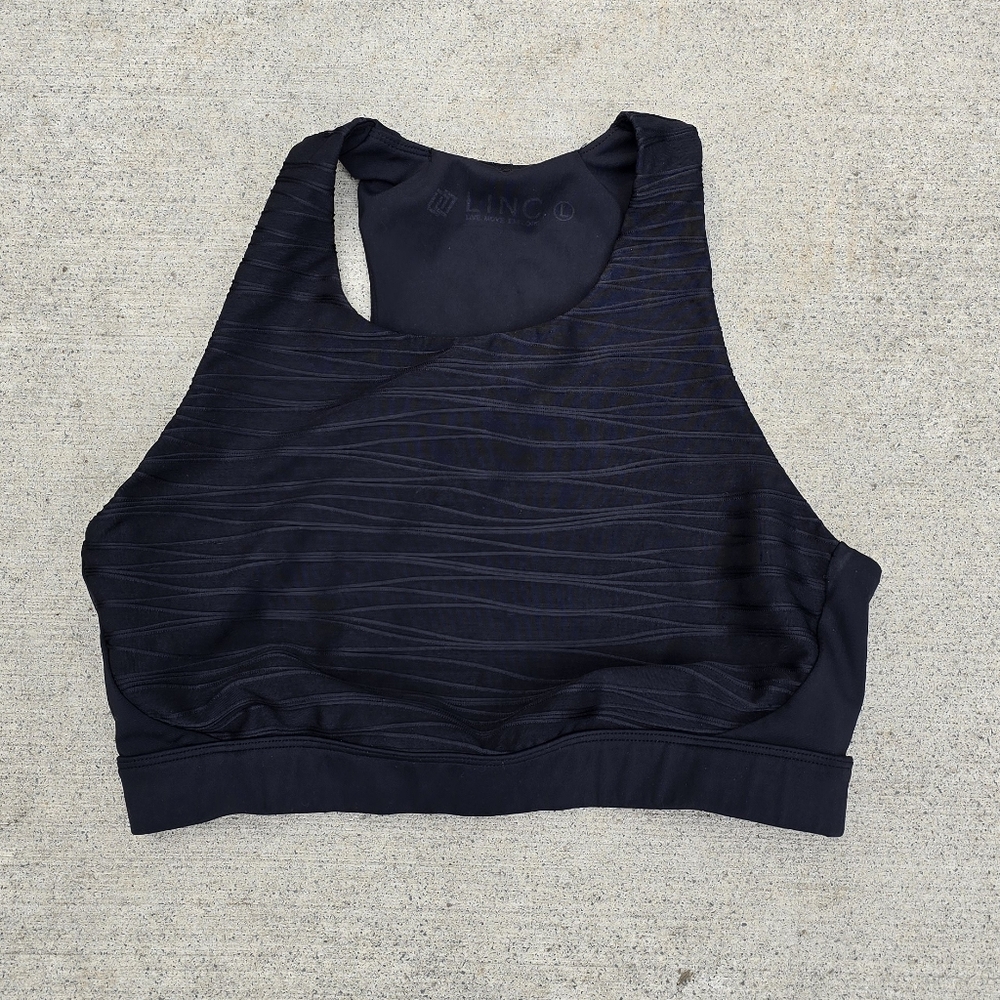 Linc Sports Bra Black Sz L